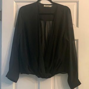 Black Classy Sheer blouse